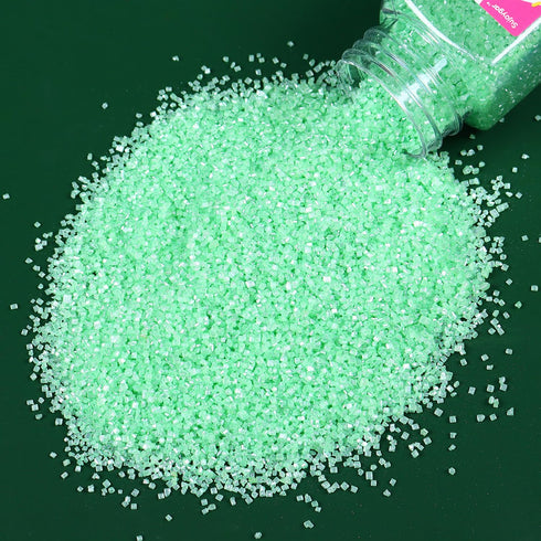 4.02oz Green Sanding Sugar Sprinkles, Easter Green Edible Glitter Sprinkles for Cake Decorating Cupcake Toppers Baking