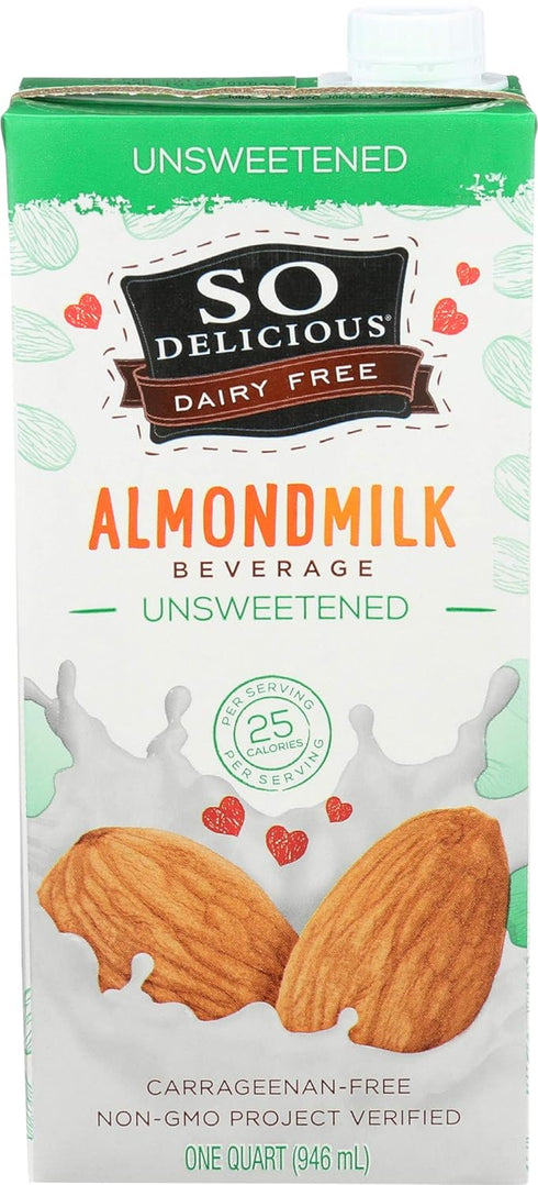 SO DELICIOUS , Almond Milk Unsweetened Aseptic, 32 Fl Oz6