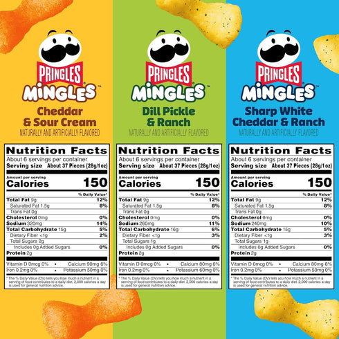 Pack, (3 Pringles Mingles Puffed Snacks, Variety Cheese Puffs, Salty Snacks Bags)