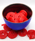 Red Strawberry Broadway Licorice Wheels, 1 lb of Bulk Fresh Sweet Strawberry Licorice