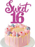 Rsstarxi 1 Pack Glitter Sweet 16th Cake Topper Glitter Sixteen Sweet 16 Cake