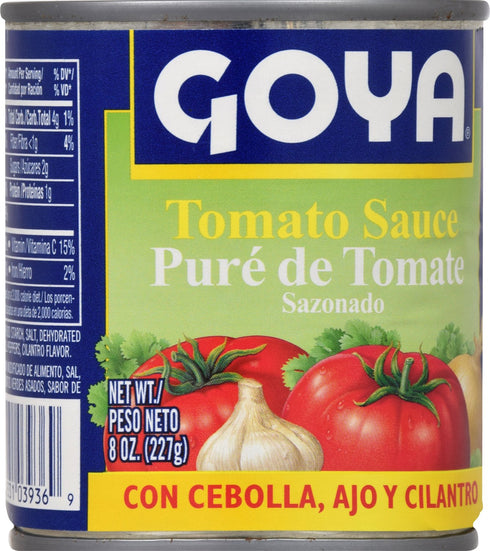 8 Goya Foods Tomato Sauce with Cilantro, Onion & Garlic, Ounce