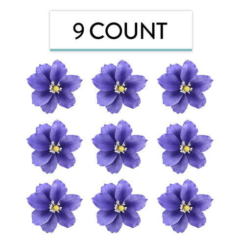 3 Count Global Sugar Art Clematis Sugar Cake Flowers, Light Purple, by Chef Alan Tetreault