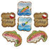 BakersDozenToGo 6 Hooked on You Fishing Valentine- Crunchy Decorated Shortbread Cookies Individually Wrapped With Bow