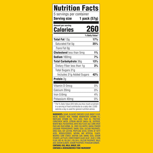 5-2.02 oz Packs OREO Cakesters Confetti Cake Soft Snack Cakes, Snack