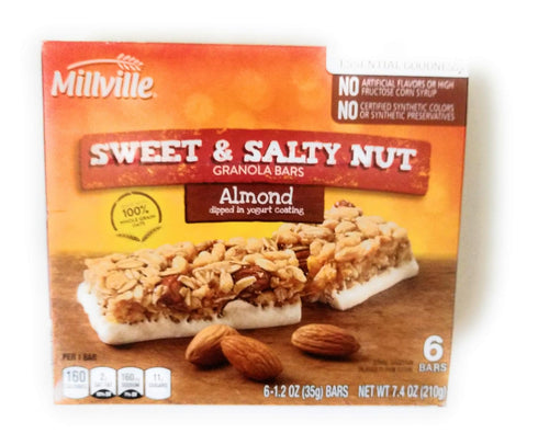 MILLVILLE Sweet & Salty Nut Granola Bars | 100% Whole Grain Oats |