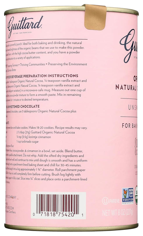 Guittard 8 OZ Organic Cocoa Powder