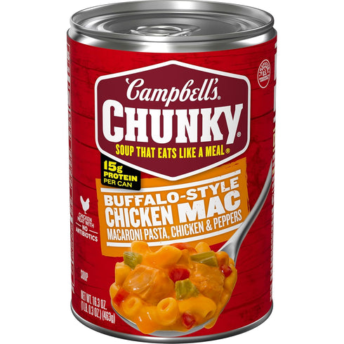 Campbells Chunky Buffalo-Style Chicken Mac Soup, 16.3 oz Can