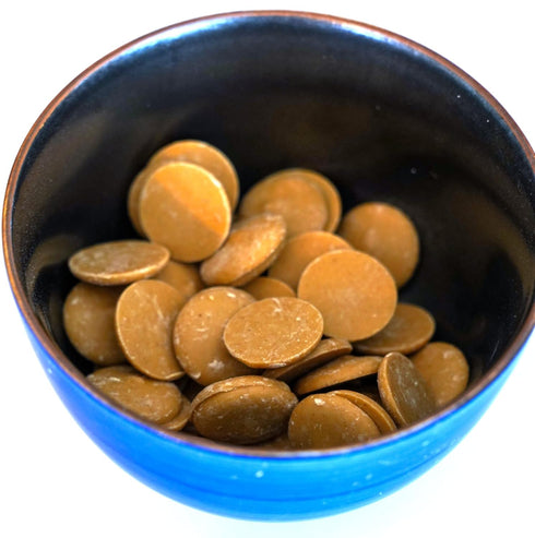 DM Sweets 2 lb Peanut Butter Coating Wafers Bag Smooth Meltable Candy Baking Snack Bulk Flavor Discs. Perfect for Using