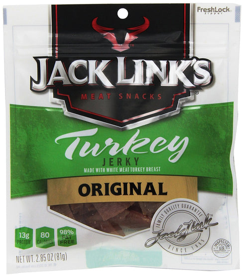 Jack Links MSG Free Turkey Jerky, Original, 2.85 Ounce (Pack of 4)
