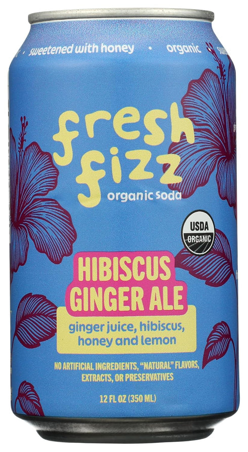 Fresh Fizz Organic Soda w/Real Food Ingredients, Sweetened w/Honey, Made w/Juices, Spices & Fresh