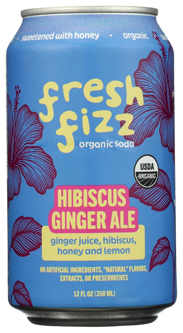 Fresh Fizz Organic Soda w/Real Food Ingredients, Sweetened w/Honey, Made w/Juices, Spices & Fresh