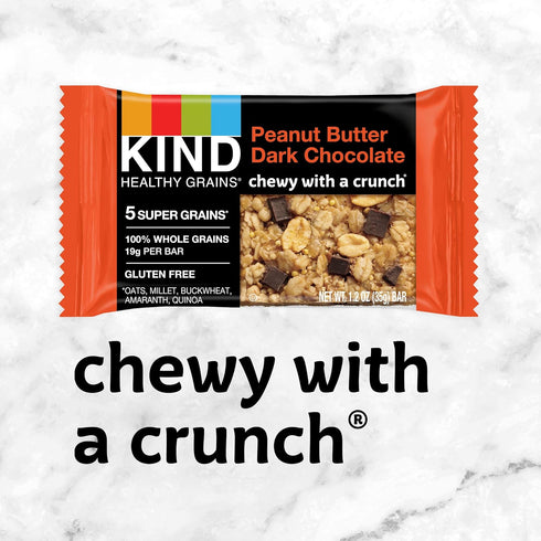 1.2 OZ (40 Count) KIND HEALTHY GRAINS Peanut Butter Dark Chocolate Bars, Gluten Free Snacks, Bars