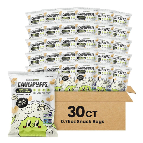 CauliPuffs - Corn, Rice, and Cauliflower Gluten Free Puffed Snack (30 x