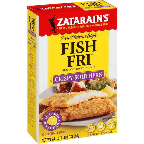 Zatarain's Crispy Southern Fish Fri Seafood Breading Mix, 24 oz (Pack of
