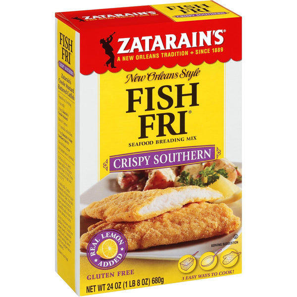 Zatarain's Crispy Southern Fish Fri Seafood Breading Mix, 24 oz (Pack of