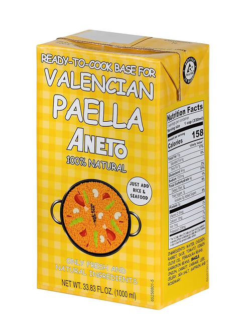 Aneto Valencian Paella Cooking Base Broth, 33.83 Fluid Ounce