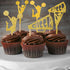 36 Pieces Cheerleader Cupcake Toppers, Glitter Gymnastics Cake Decorations for Girls Birthday Party Favors