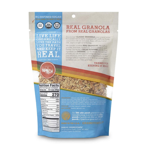 12 Grandy Oats, Granola Classic Organic, Ounce
