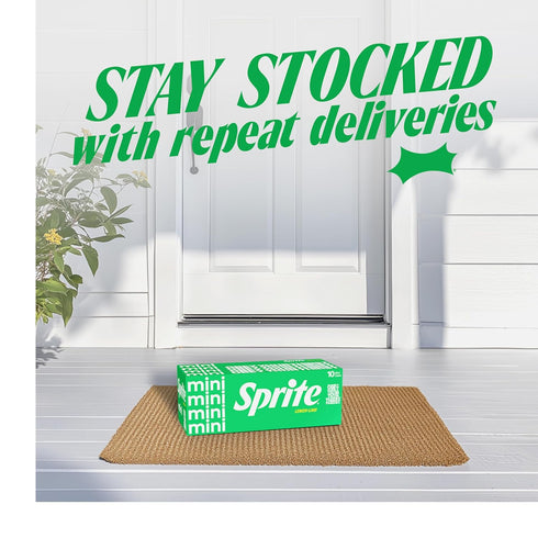 7.5 oz, 10 Pack,Cans Sprite Lemon Lime Soda Soft Drinks, fl