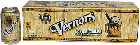 Vernors Ginger Soda (ale) Boston Cooler Edition creamy vanilla 12-pack 12-ounce cans in