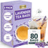 LeafLea 80 Premium Lavender Tea Bags, 100% Natural & Pure from Lavender