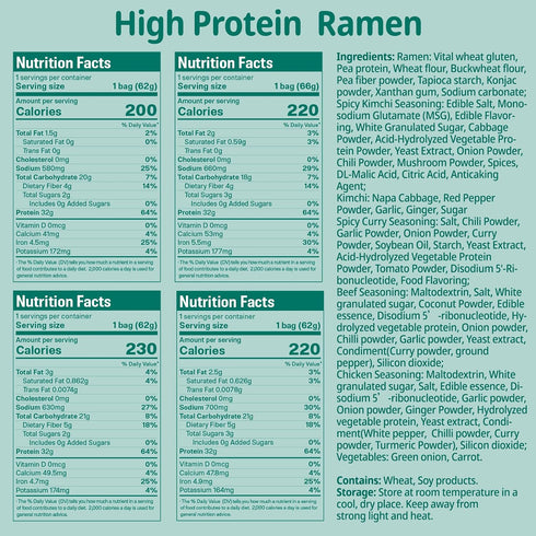 (32g) 18 Pack, VOLO VERO High Protein Ramen Konjac Noodles, Vegan, Plant-Based, Low Carb, Low Fat, Non-Fried