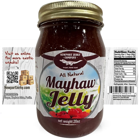 NEWPORT JERKY COMPANY Mayhaw Jelly | All Nautral, Fat Free, Vegan Jelly | Hand Crafted,