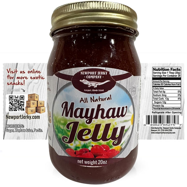 NEWPORT JERKY COMPANY Mayhaw Jelly | All Nautral, Fat Free, Vegan Jelly | Hand Crafted,