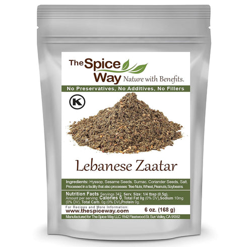 The Spice Way Traditional Lebanese Zaatar with Hyssop - 6 oz Freshly Grown Seasoning, No Additives or Preservatives