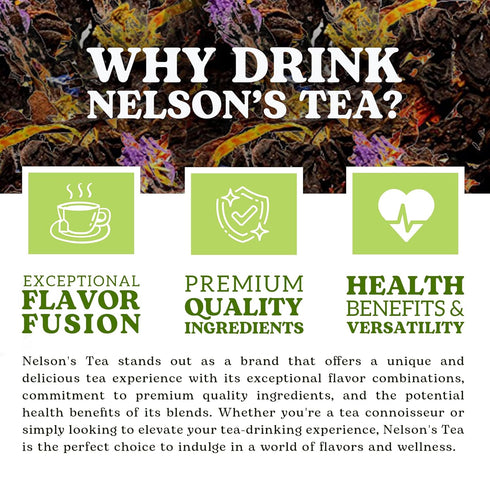 (16 oz) Nelson's Tea Mango Passionfruit - Black Loose Leaf Tea - Irresistible Blend of Black Tea, Dried Mango