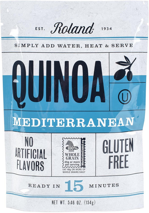 Roland Foods Mediterranean Seasoned Quinoa, 5.46 Ounce Bag, Pack of 6