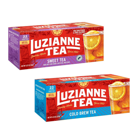 Luzianne Iced Tea Variety Pack Sweet Iced Tea Bags & Unsweetened Cold