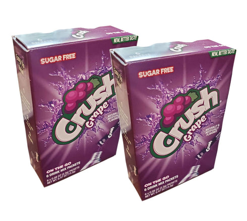 Crush Grape Caffeine/Sugar Free Hydrating On-the-Go Drink Mix Packets - 2 Pk