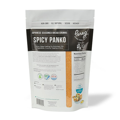 Pereg Spicy Panko Bread Crumbs, 9 Oz, Hot Spicy Flavor for Coating & Stuffing
