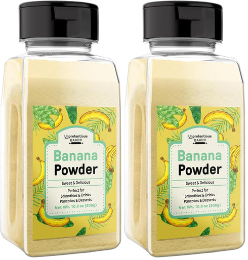 Unpretentious Banana Powder (2 Cups), Great in Smoothies, Pancakes, and Desserts, Reusable