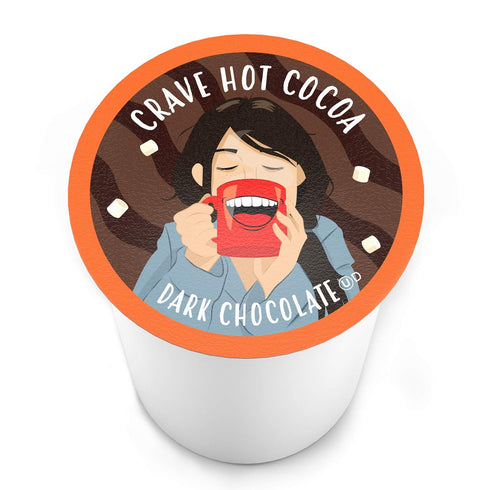 2.0 40 Count Crave Hot Chocolate Pods, Compatible with K-Cup Brewers, Dark Chocolate