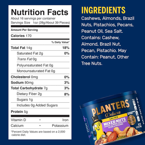 (8.75 oz Planters Deluxe Mixed Nuts Canister)