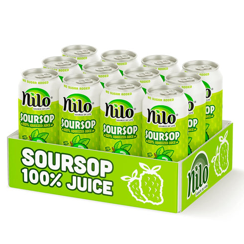 100% 10.8 oz (Pack 12) NILO Soursop Juice | Real Guanabana Soursop Graviola | NO Sugar added | NOT From Concentrate |