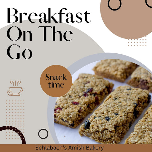 Smalltown Home Pack 12/2.8 oz. Pack) Schlabach Amish Bakery Soft & Chewy Granola Bars, Case of Bars (Variety