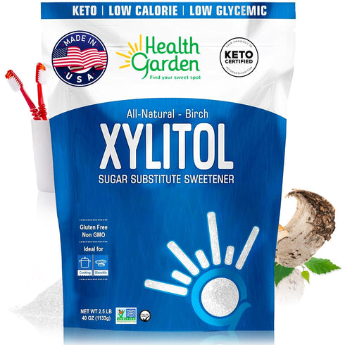 Health Garden Birch Xylitol Sweetener, 40 oz Bag 100% Birch-Derived Xylitol Sugar