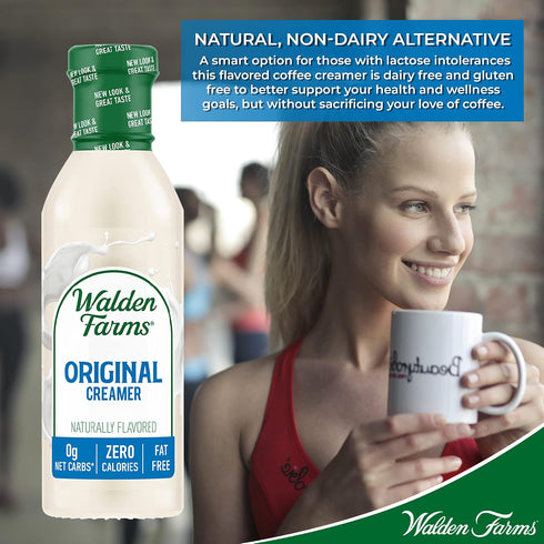 2-Pack, 12 oz Walden Farms Original Coffee Creamer Zero Calorie, Fat-Free, Sugar-Free, Low Carb, Keto-Friendly
