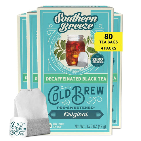 Southern Breeze Decaf Cold Brew Sweet Tea Original Iced Tea with Black