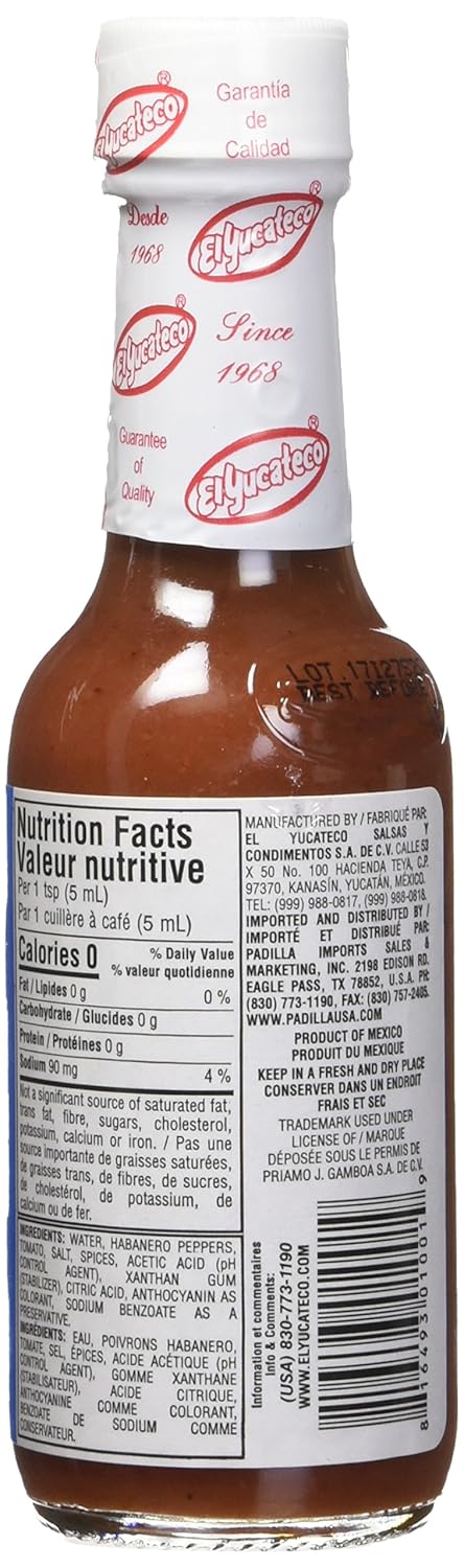 El Yucateco Habanero Hot Sauce - Spicy Flavor