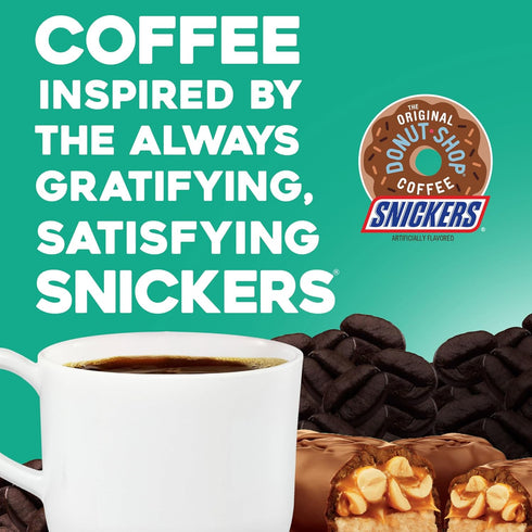 60 Count, (6 Packs 10) The Original Donut Shop Snickers Coffee, Keurig Single Serve K-Cup Pods, Flavored Coffee