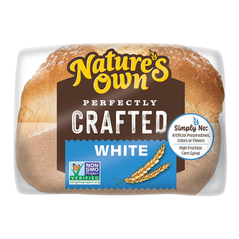 22 oz Nature's Own Perfectly Crafted White Bread, Thick Sliced Non-GMO Sandwich Bread, Loaf