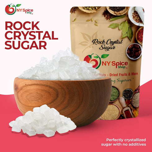 5 NY SPICE SHOP Rock Sugar Pound Bag Rock Candy Crystals Sugar Rocks Whole Crystals Rock Candy Rock Sugar for Tea