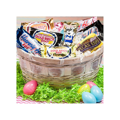 Elmer Chocolate Pack 12 Elmer Gold Brick Eggs - of - Milk Chocolate Covered Pecan Melt Aways - Perfect for Friends