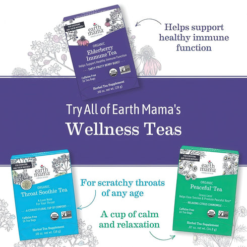Earth Mama 32 Organic Periodic Tea | Herbal Tea to Support Hormone Balance, Reproductive and Menstrual Cycle Health |