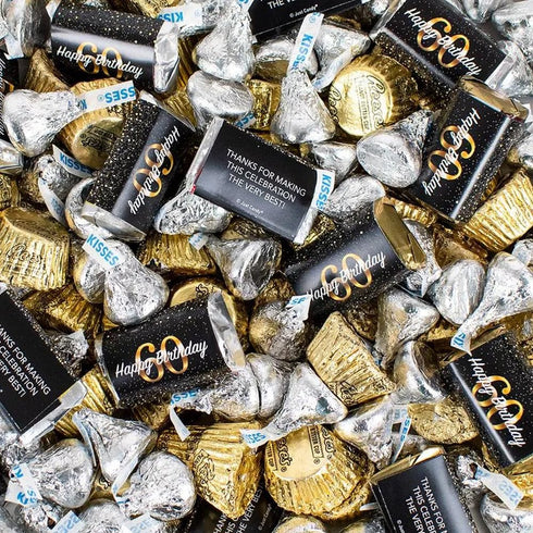 1.75 lbs 60th Birthday Candy Chocolate Mix Party Favors for Guests (Approx.